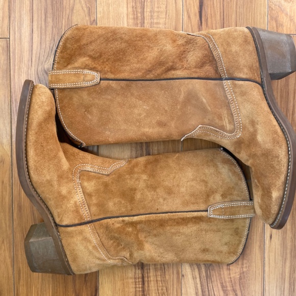 Vintage Wolverine | 1979 Harvest Wheat Suede Cowboy Western Boot 8.5 M Vibram - Picture 16 of 16